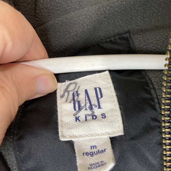 Gap Kids Boys Sz M Black Hooded Winter Quilted Puffer Ski Jacket - Picture 6 of 10